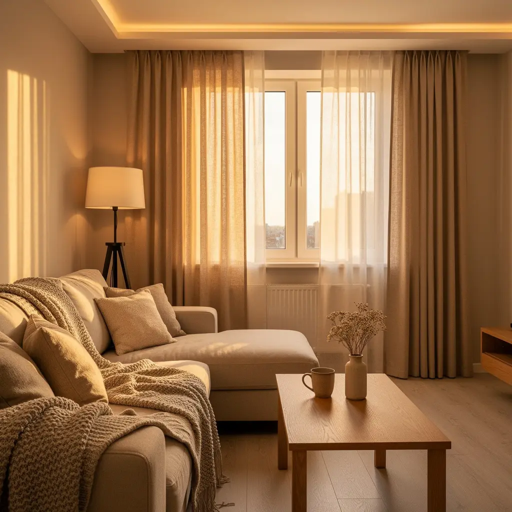Cozy Beige Apartment Decor
