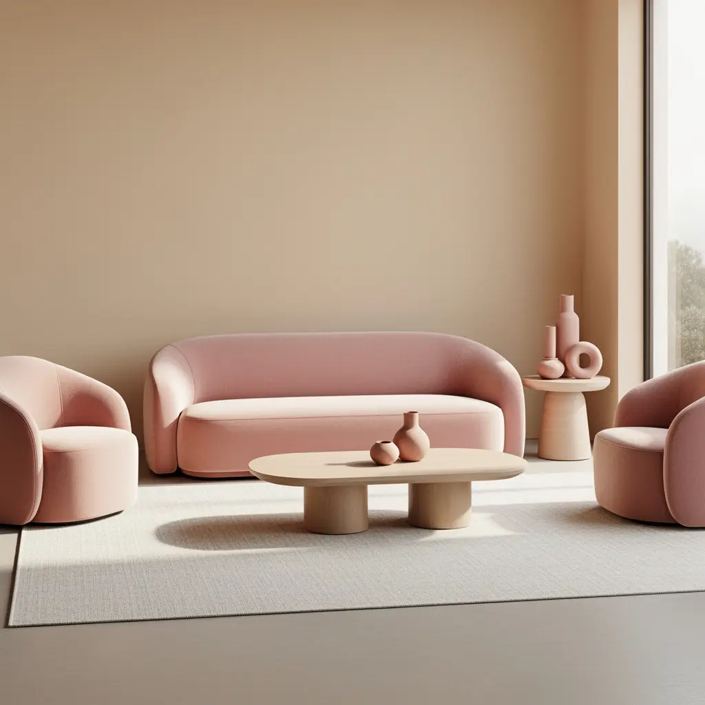 Blush Pink Living Room