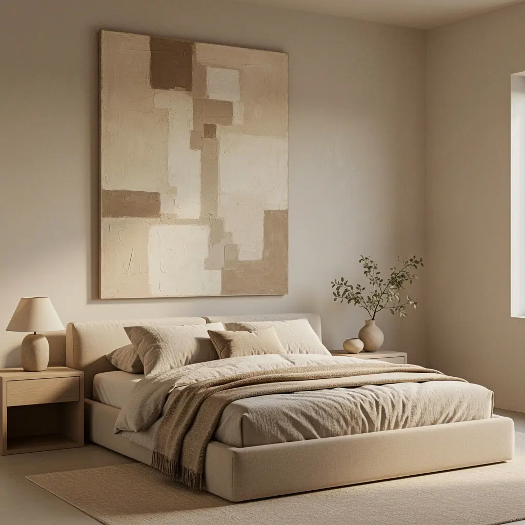 Cozy Beige Bedroom Wall Decor