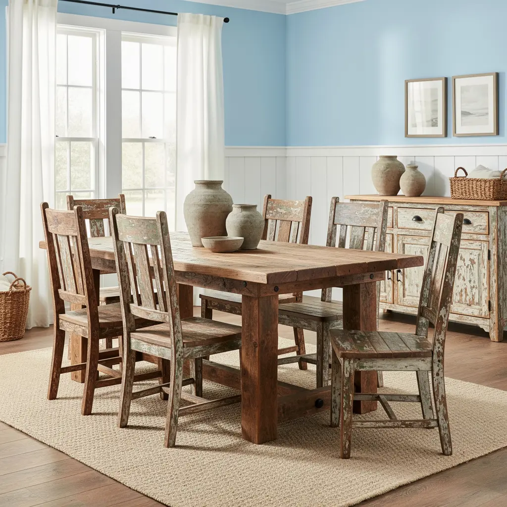 Sky Blue and White Farmhouse Decor