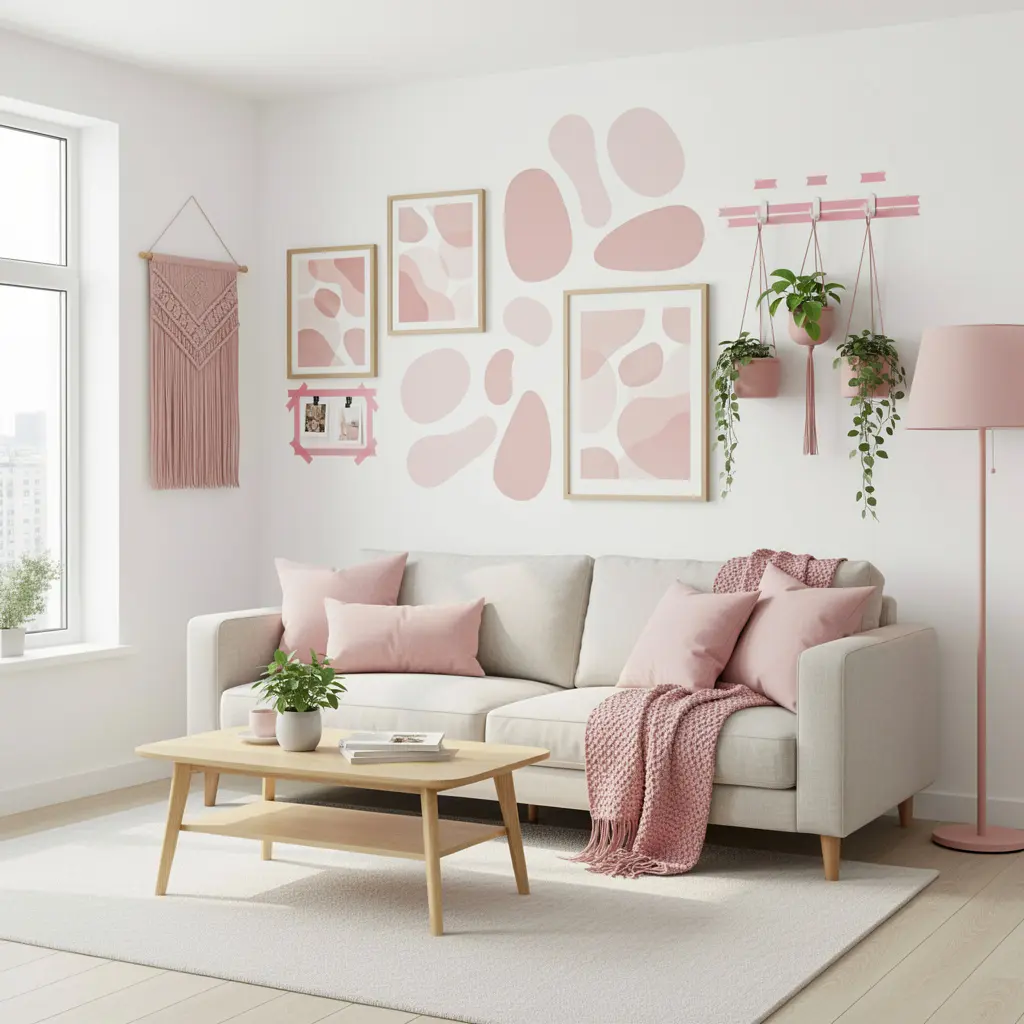 Blush Pink Apartment Decor