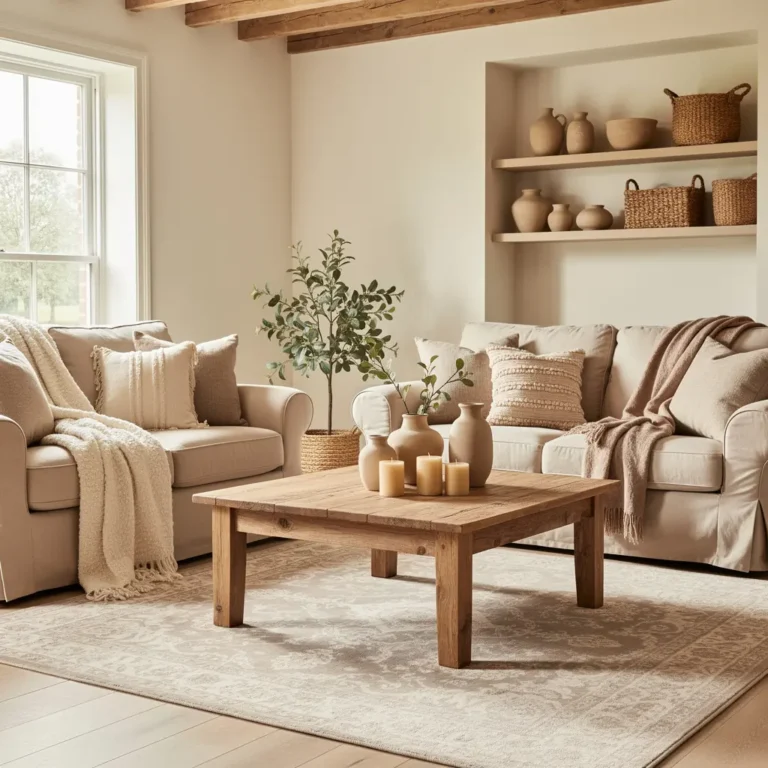 Cozy Beige Farmhouse Decor