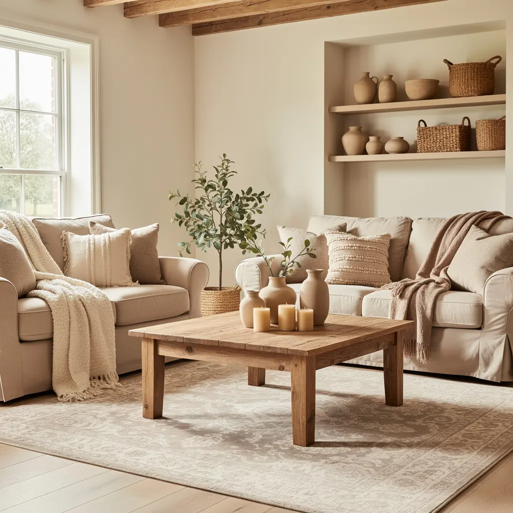 Cozy Beige Farmhouse Decor