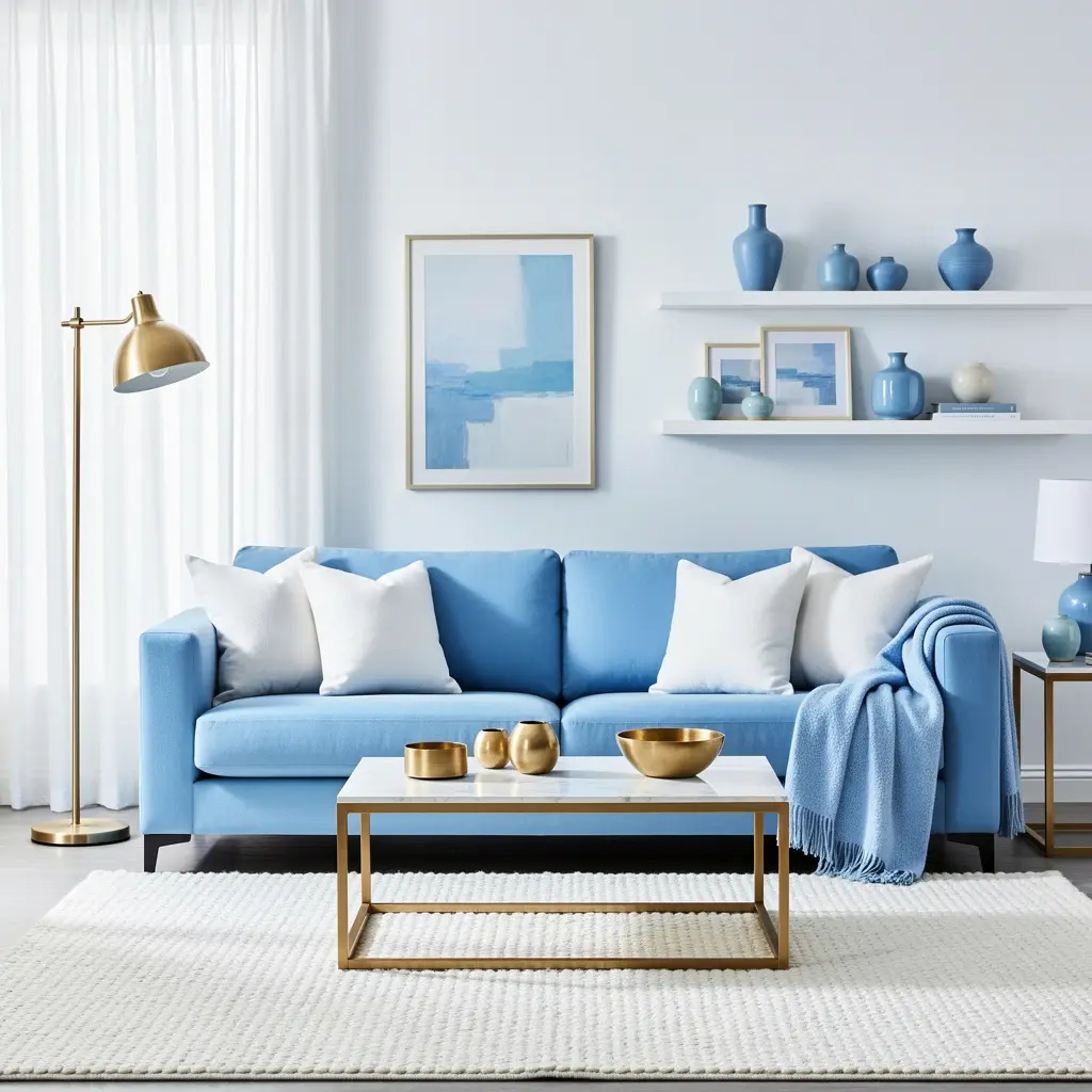 Sky Blue and White Home Decor
