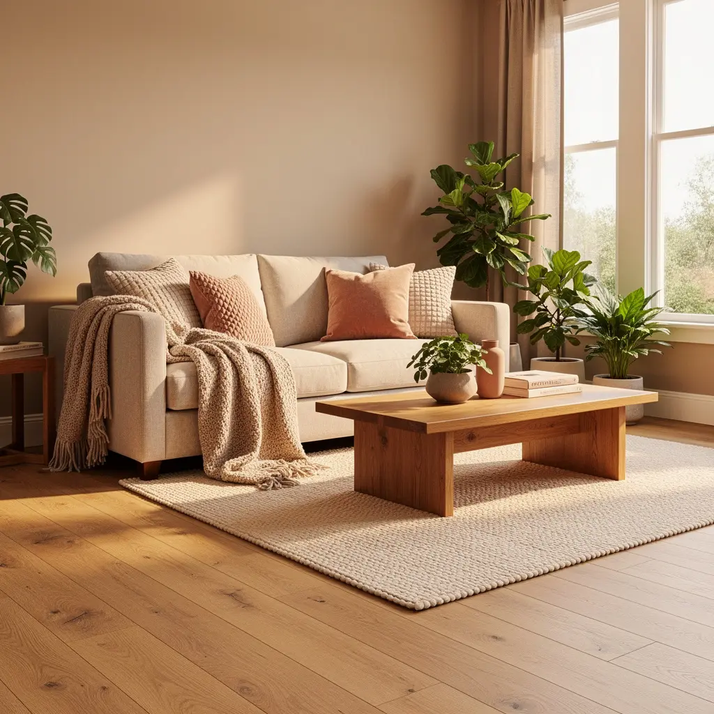 Cozy Living Room Flooring
