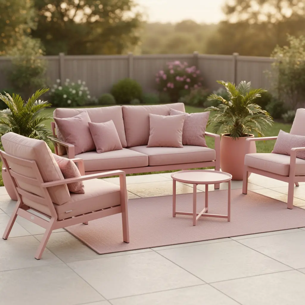 Blush Pink Patio Decor