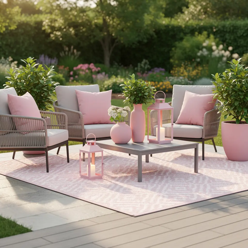 Blush Pink Patio Decor