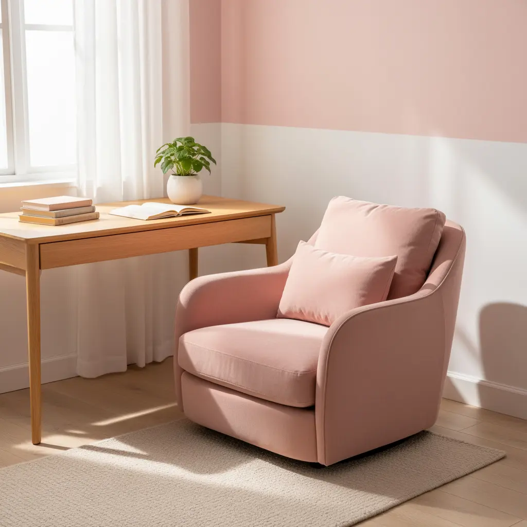 Blush Pink Aesthetic Study Corner