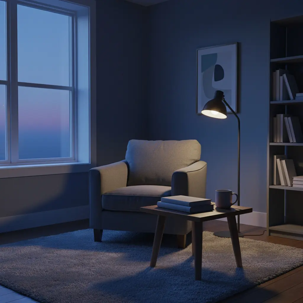 Blue Hour Cozy Room