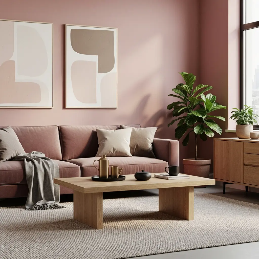 Blush Pink Living Room