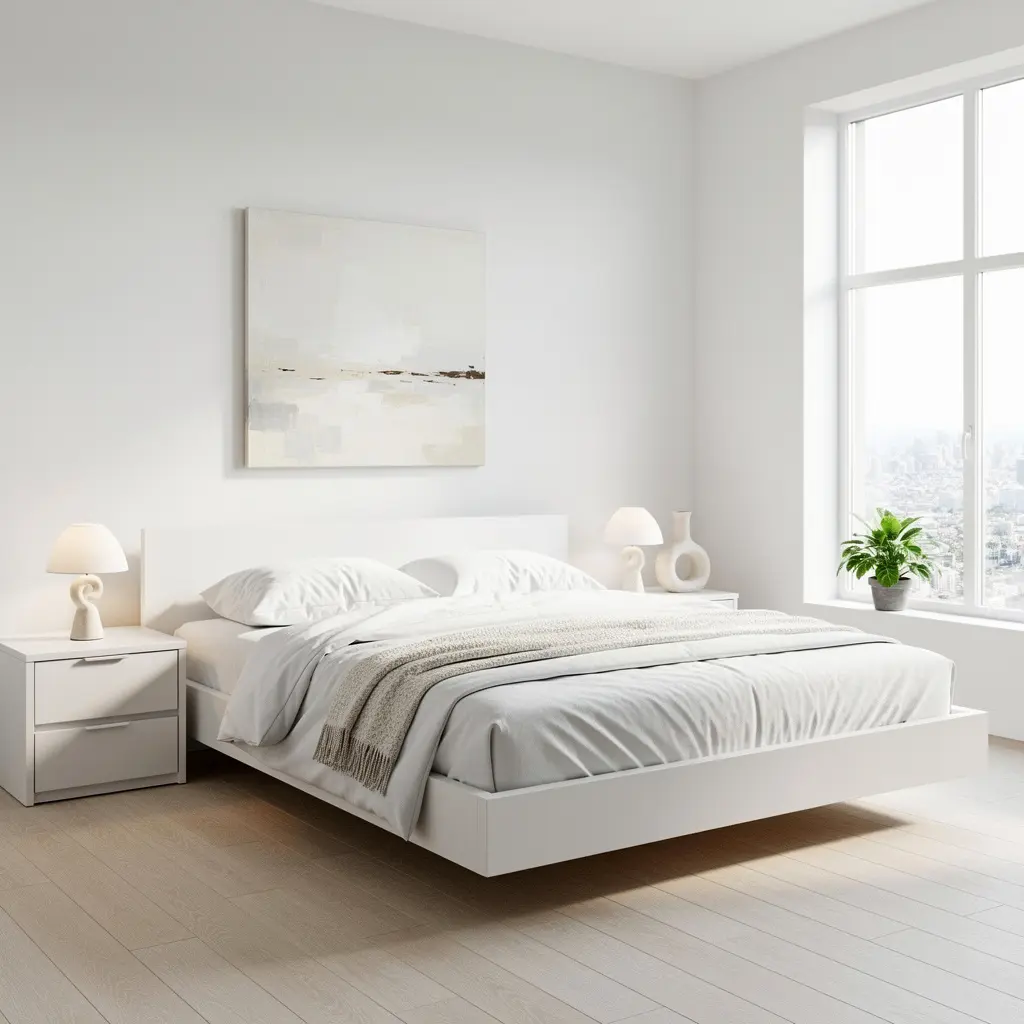 Minimal White Bedroom
