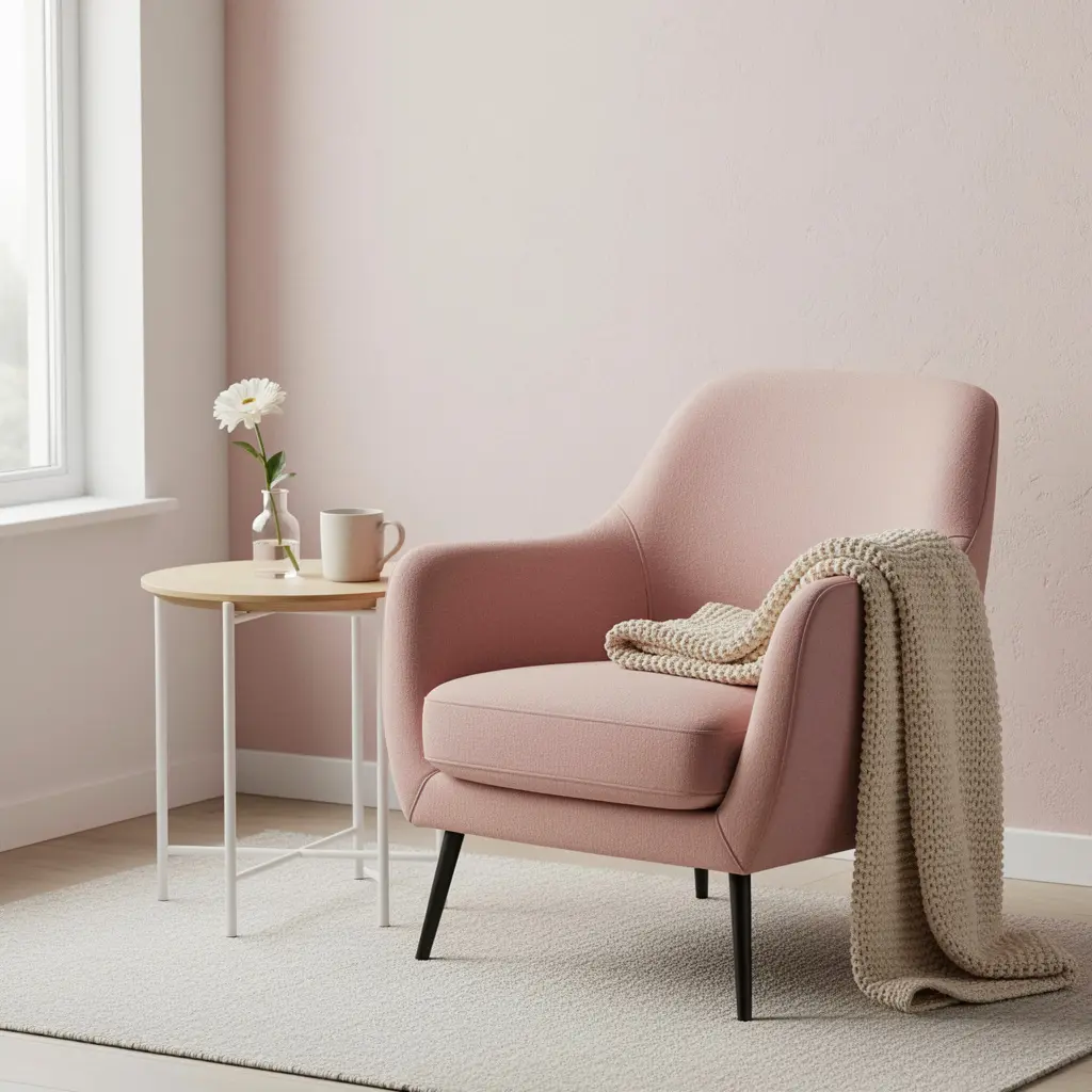 Blush Pink Reading Nook