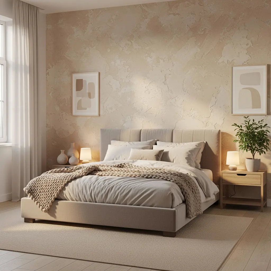 Cozy Beige Bedroom Wall Decor