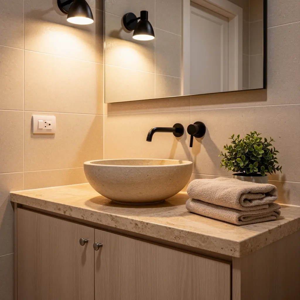 Cozy Beige Bathroom