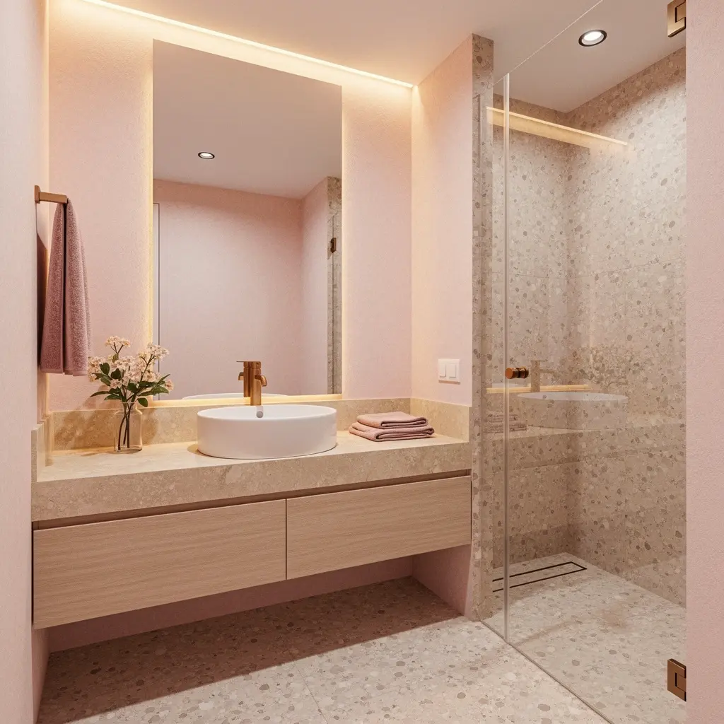 Dreamy Blush Pink Bathroom