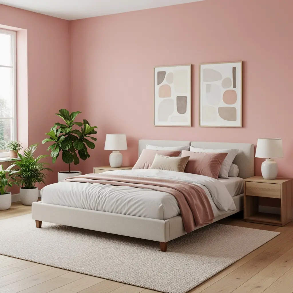 Blush Pink Bedroom Wall Decor