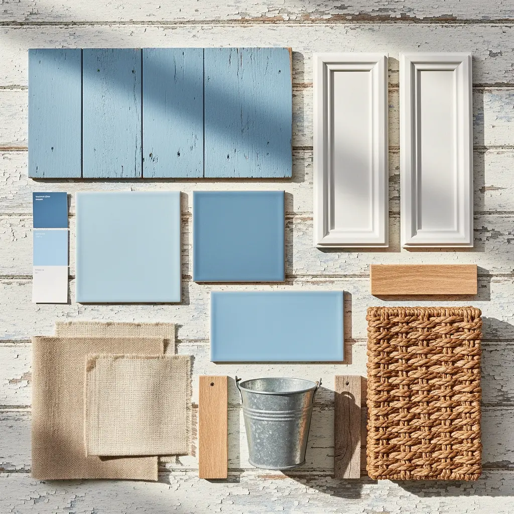 Sky Blue and White Farmhouse Decor