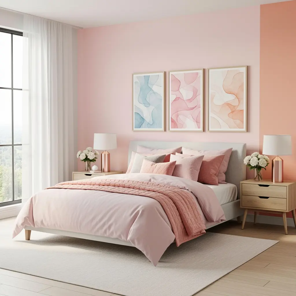 Pink Pastel Bedroom Setup