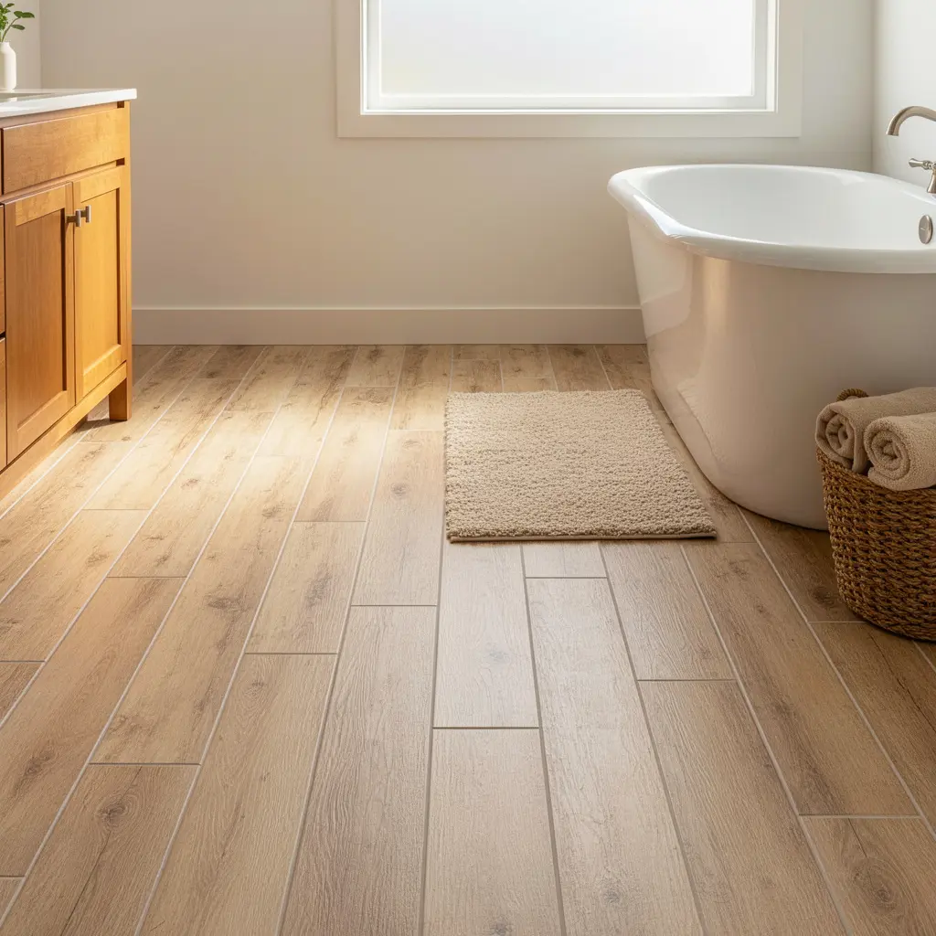 Cozy Bathroom Flooring
