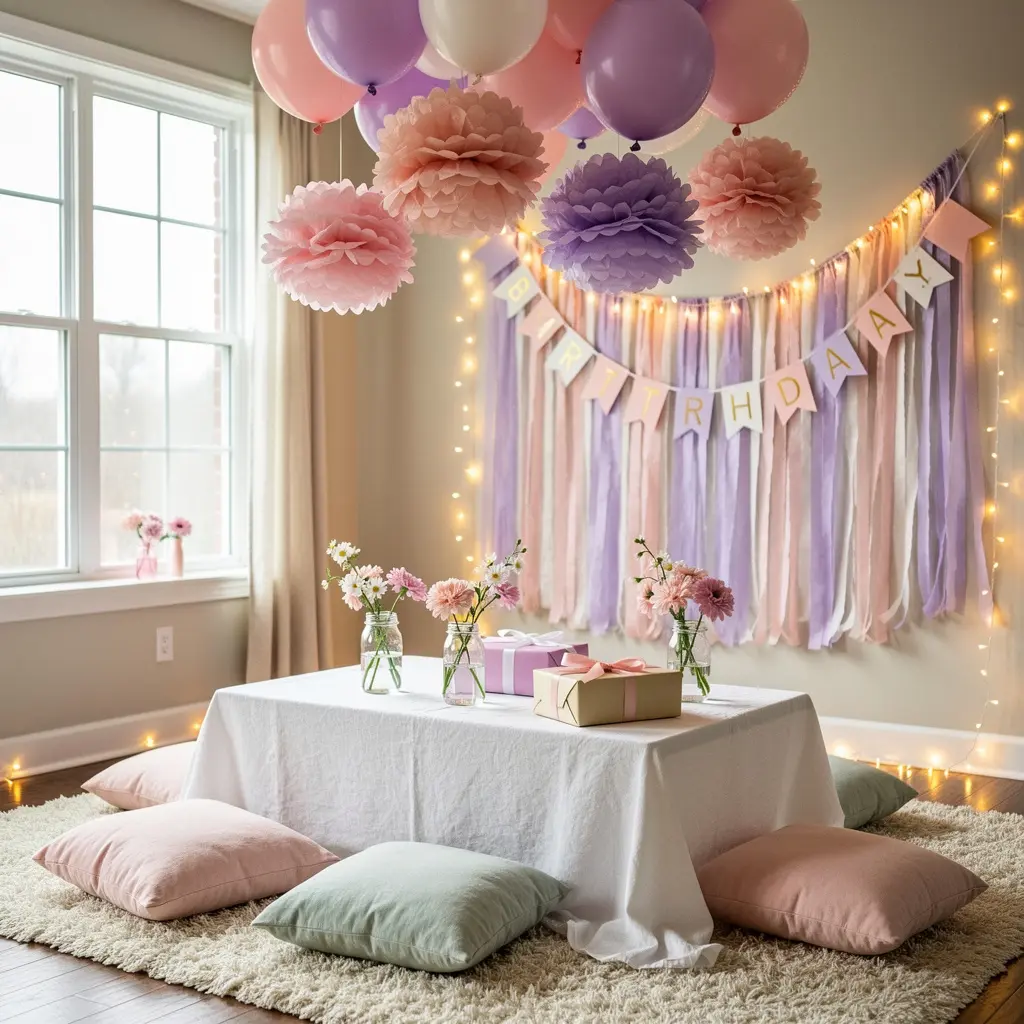 Dreamy Indoor Birthday Decoration