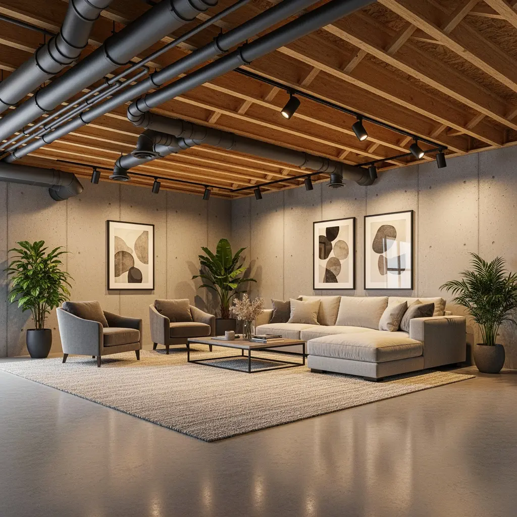 Unfinished Basement Ideas on a Budget