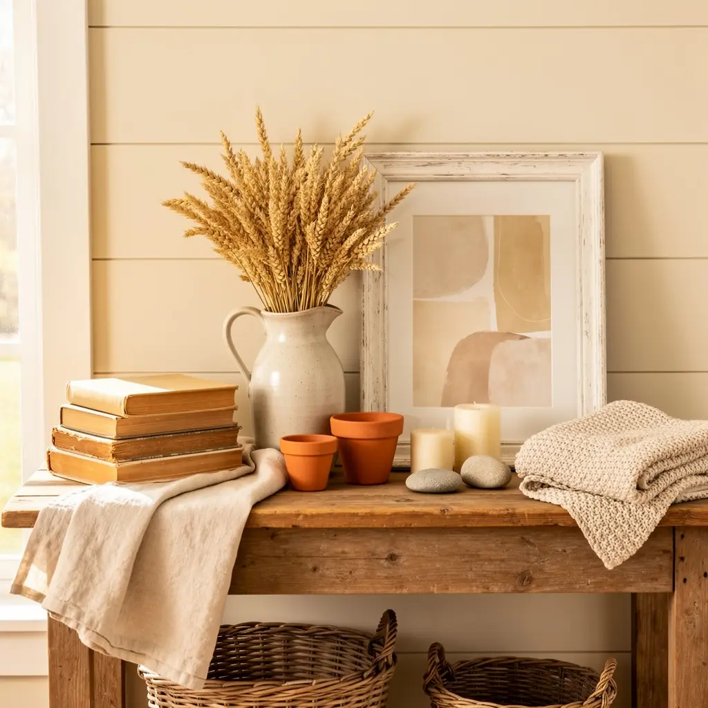Cozy Beige Farmhouse Decor