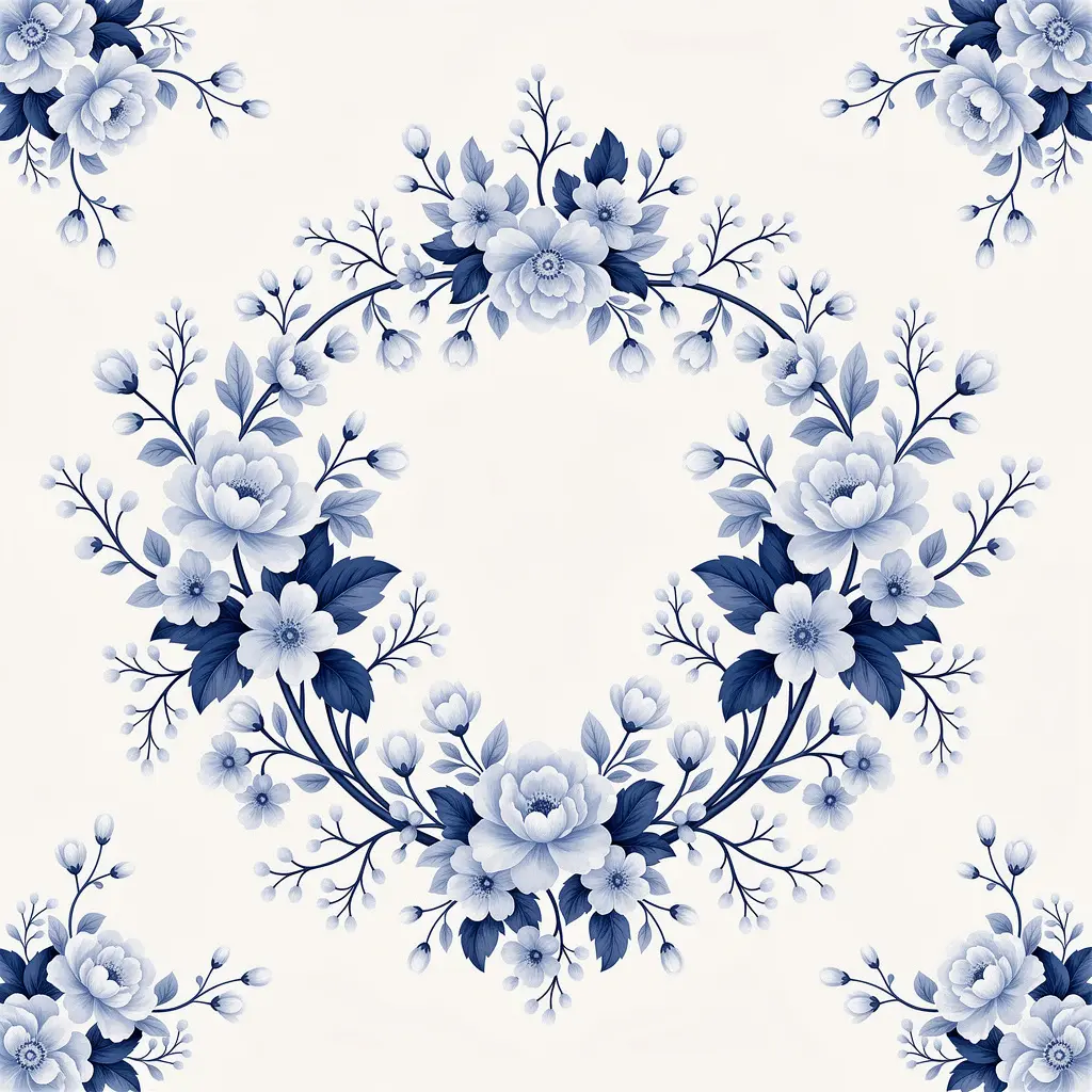 Elegant Blue and White Birthday Decoration