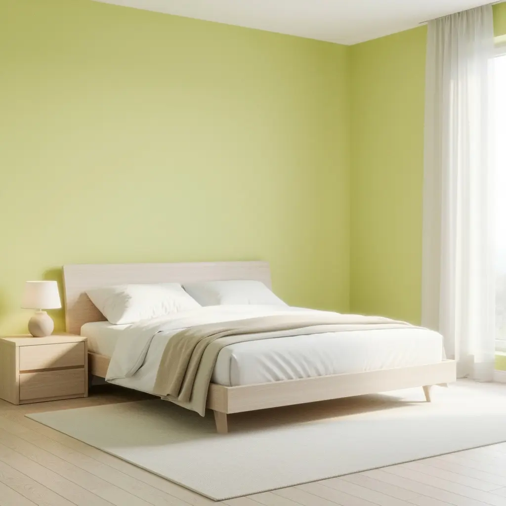 Dreamy Lemon Green Bedroom