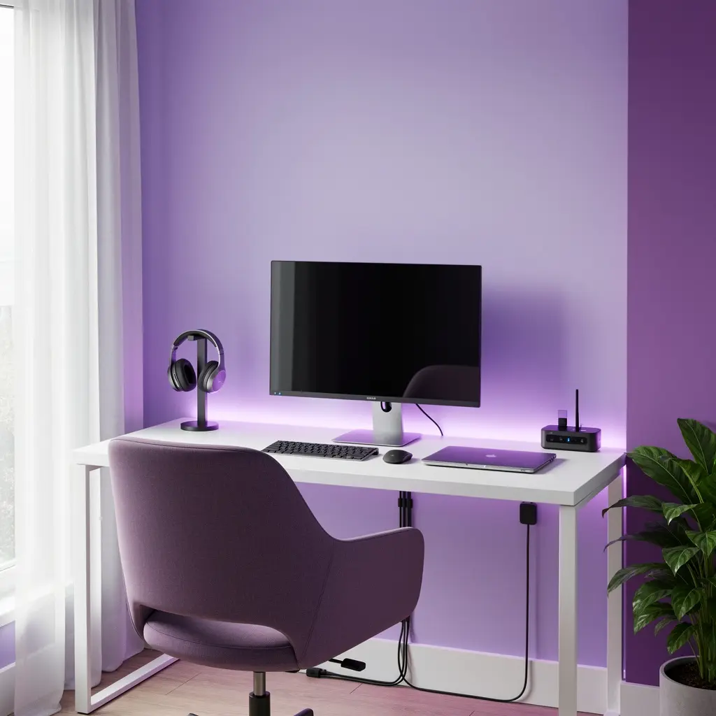 Purple Home Office