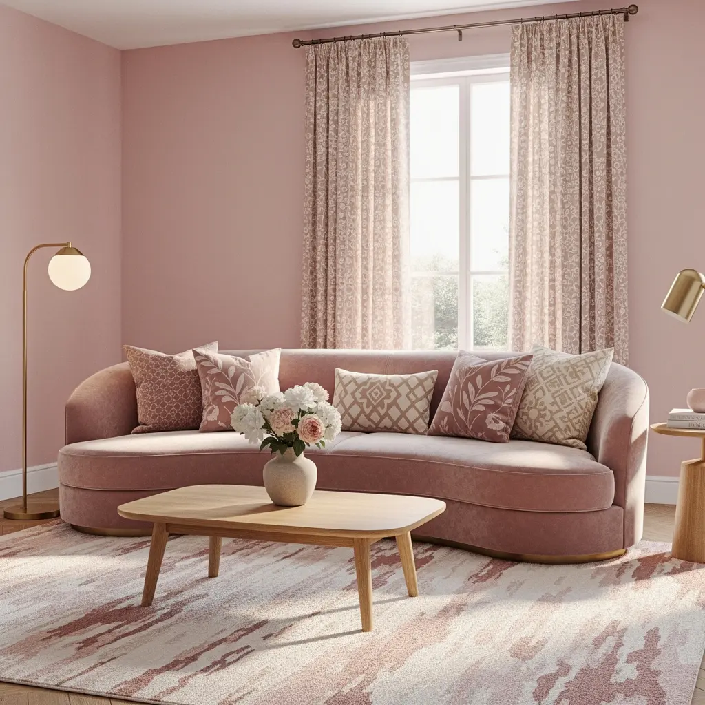 Blush Pink Living Room