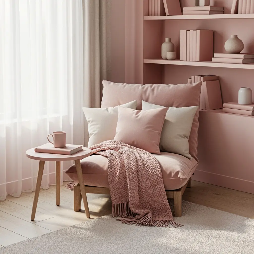 Blush Pink Reading Nook
