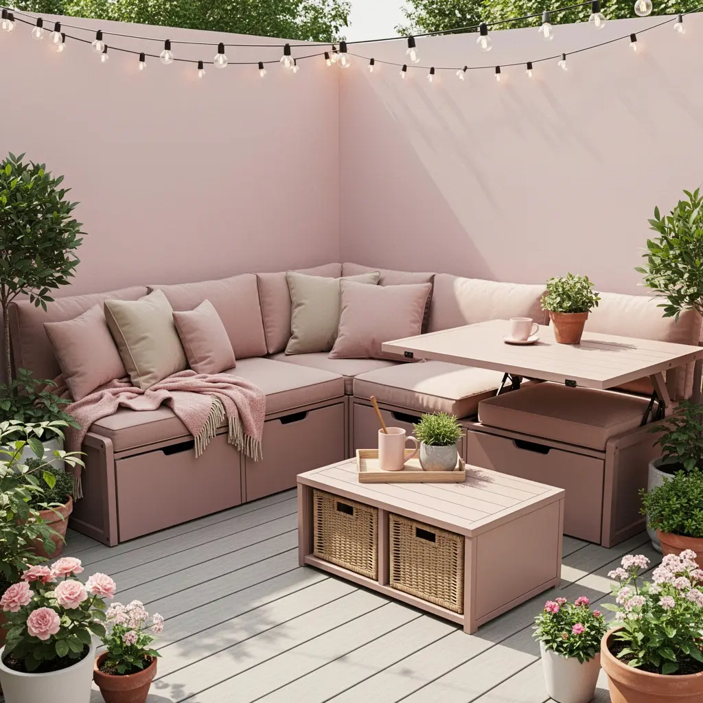 Blush Pink Patio Decor