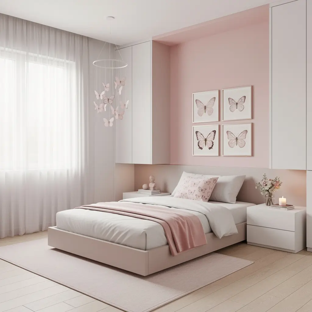 Pink Butterfly Bedroom Aesthetic
