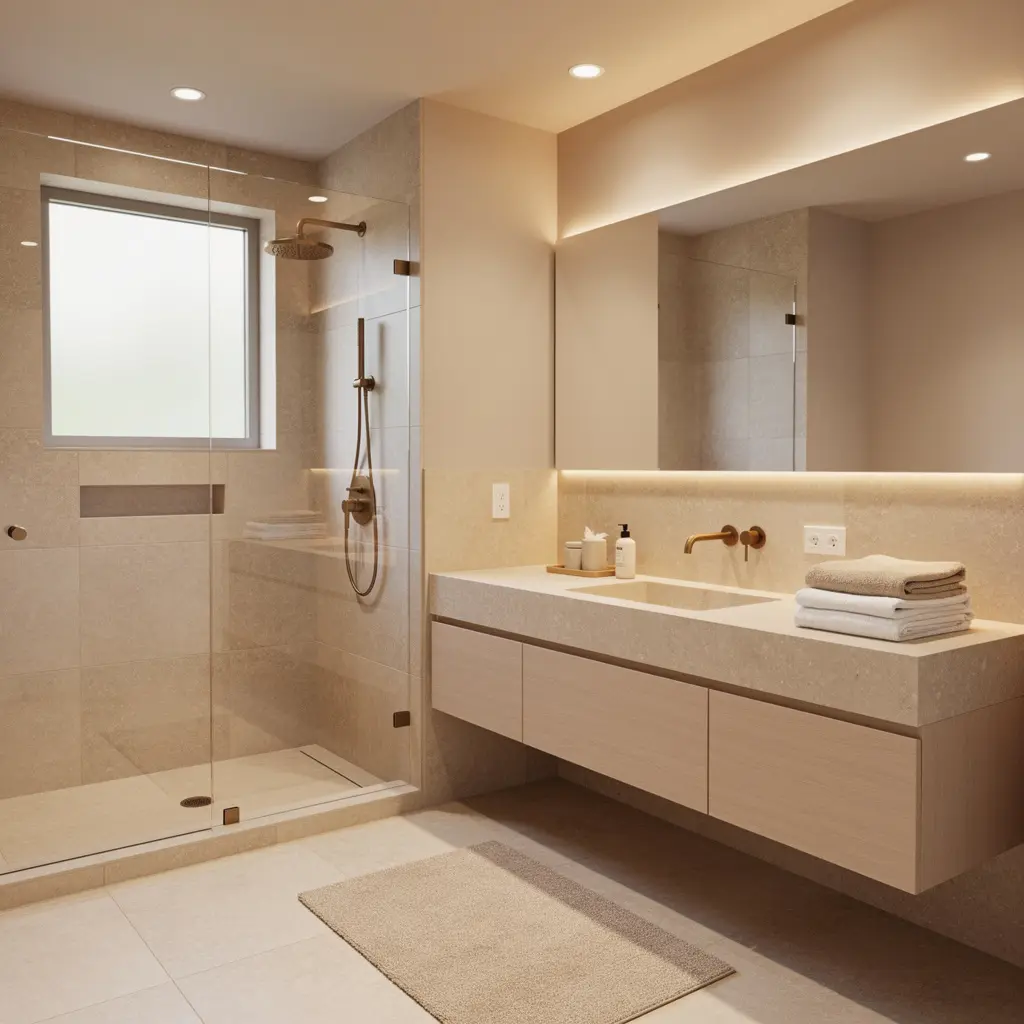 Cozy Beige Bathroom