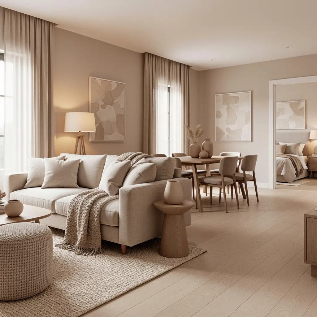 Cozy Beige Home Decor