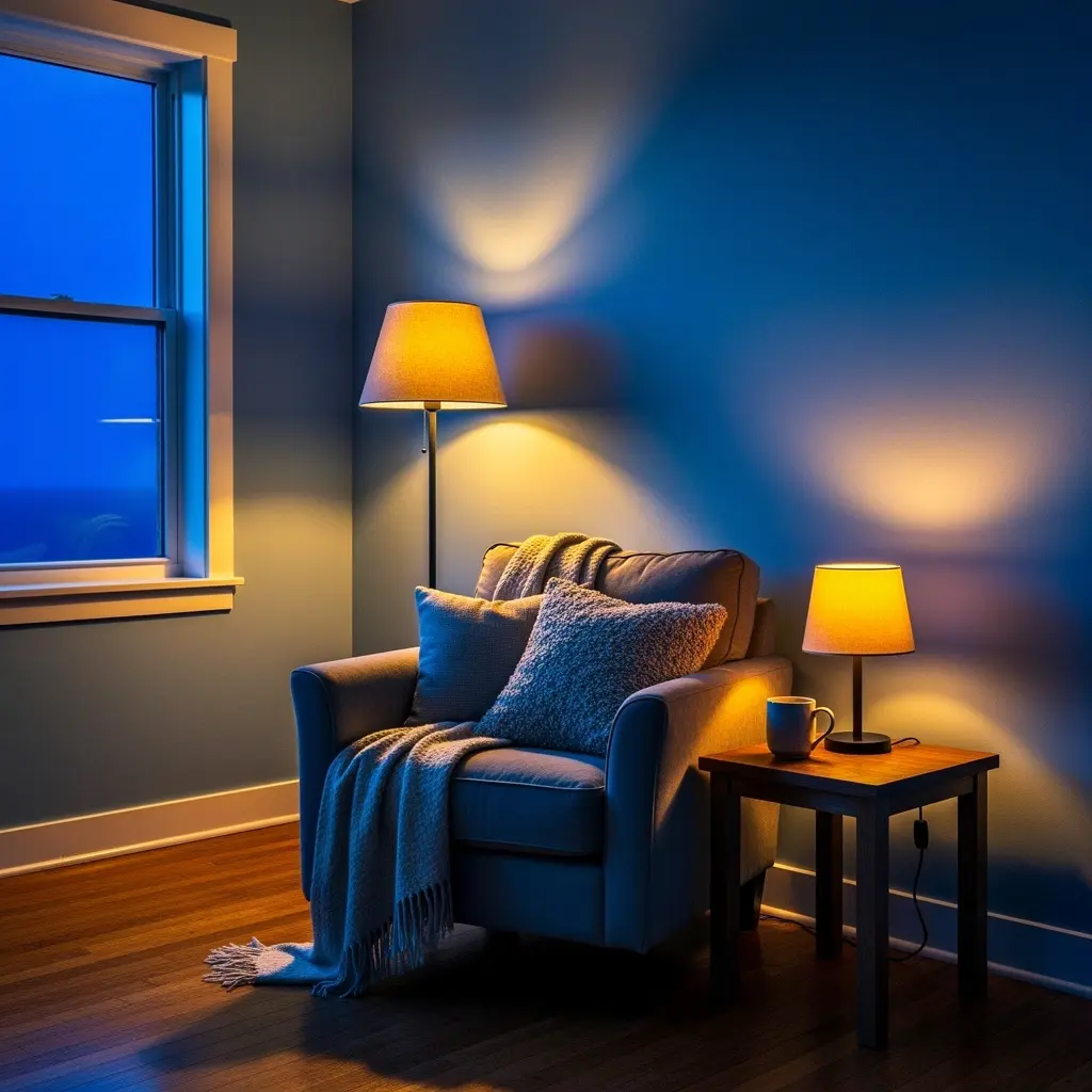 Blue Hour Cozy Room