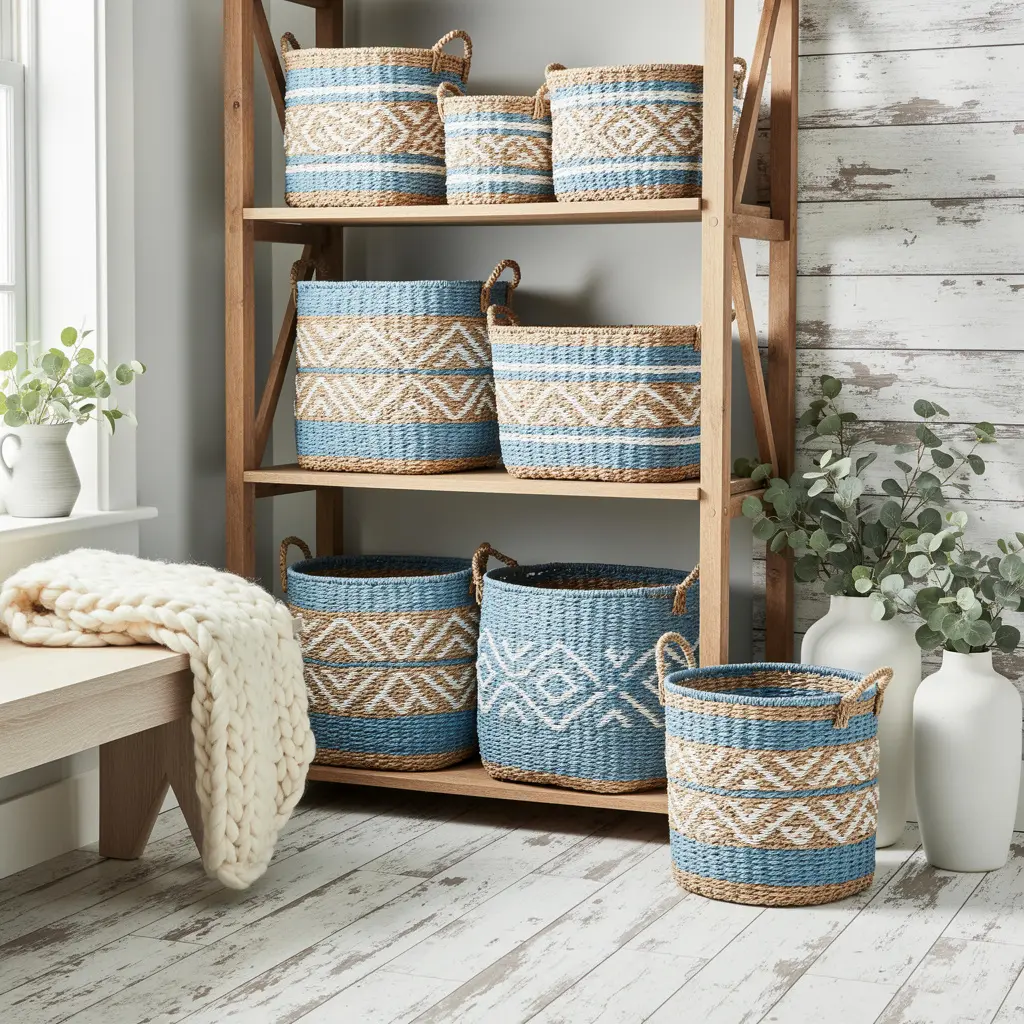 Sky Blue and White Farmhouse Decor