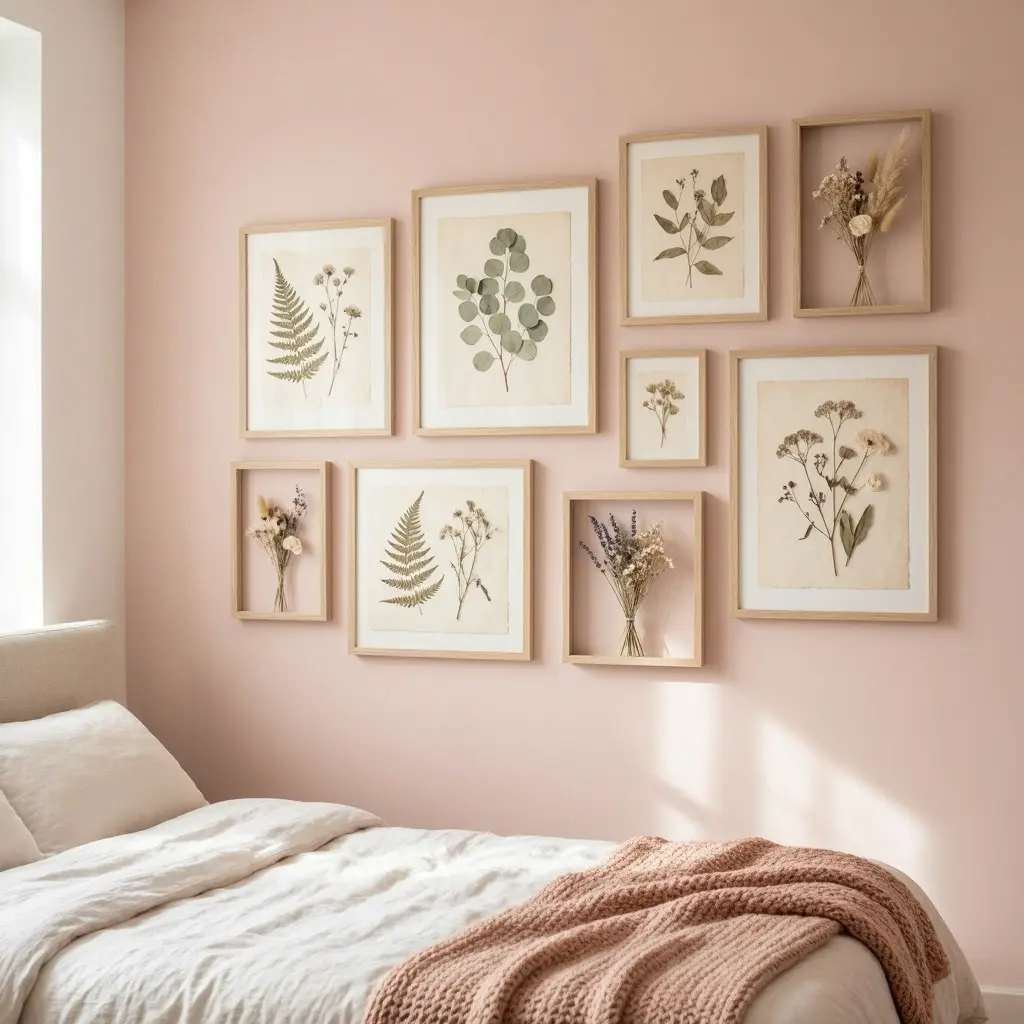 Blush Pink Bedroom Wall Decor