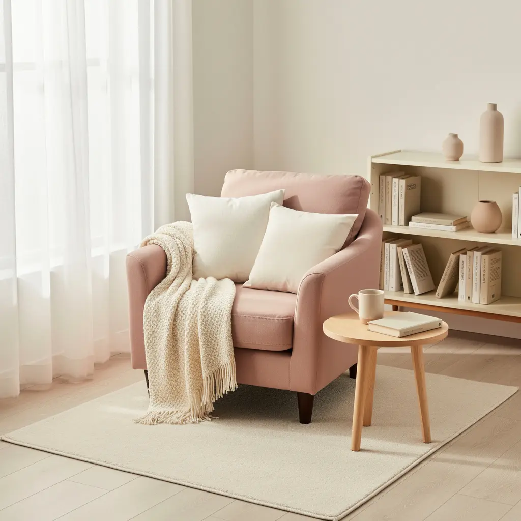 Blush Pink Reading Nook