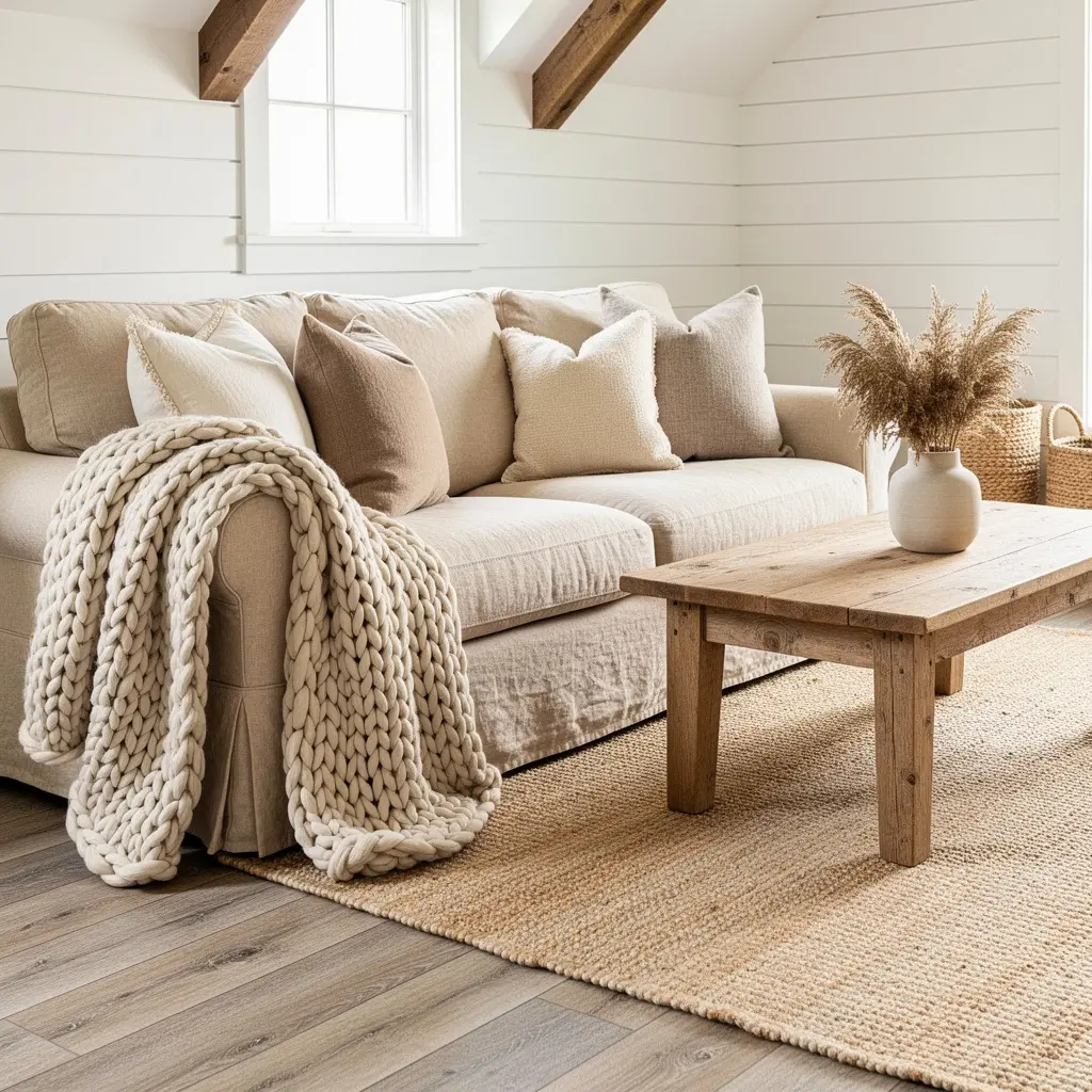 Cozy Beige Farmhouse Decor