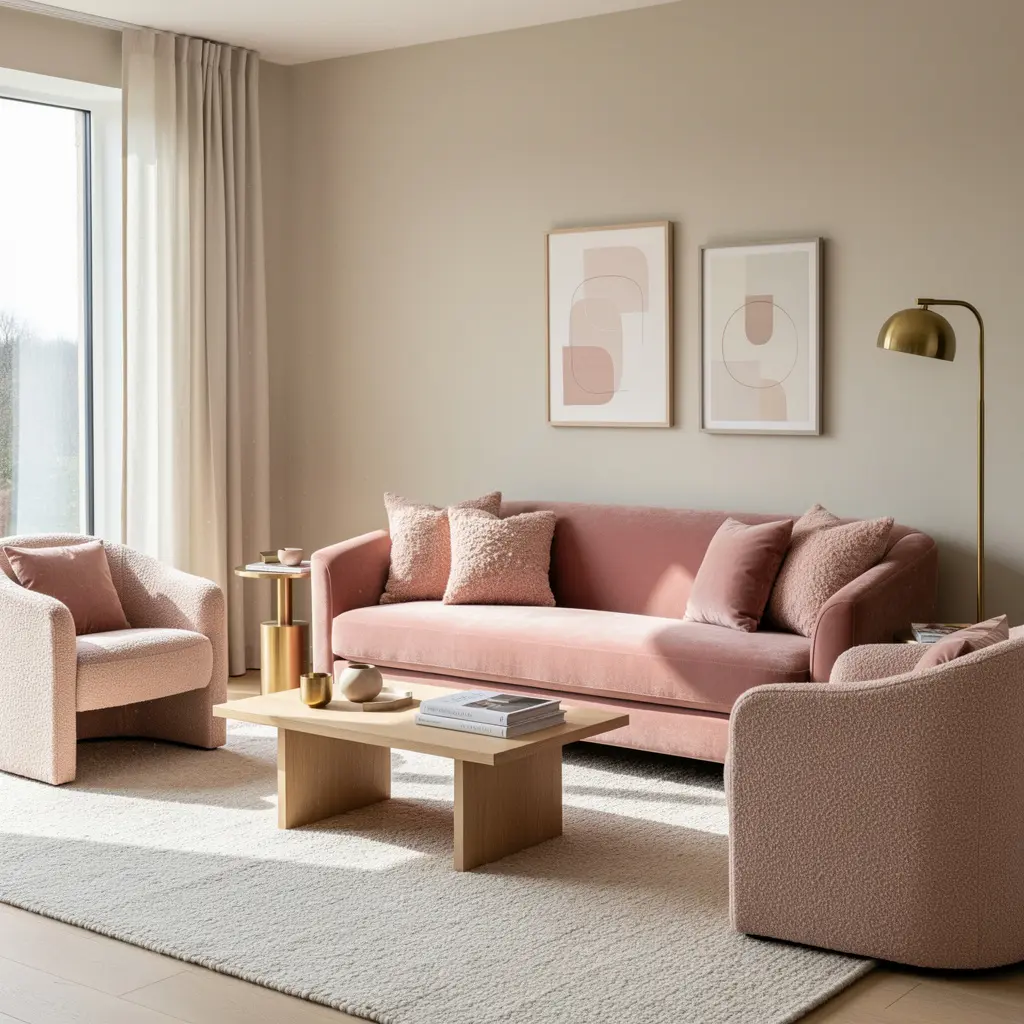 Blush Pink Living Room