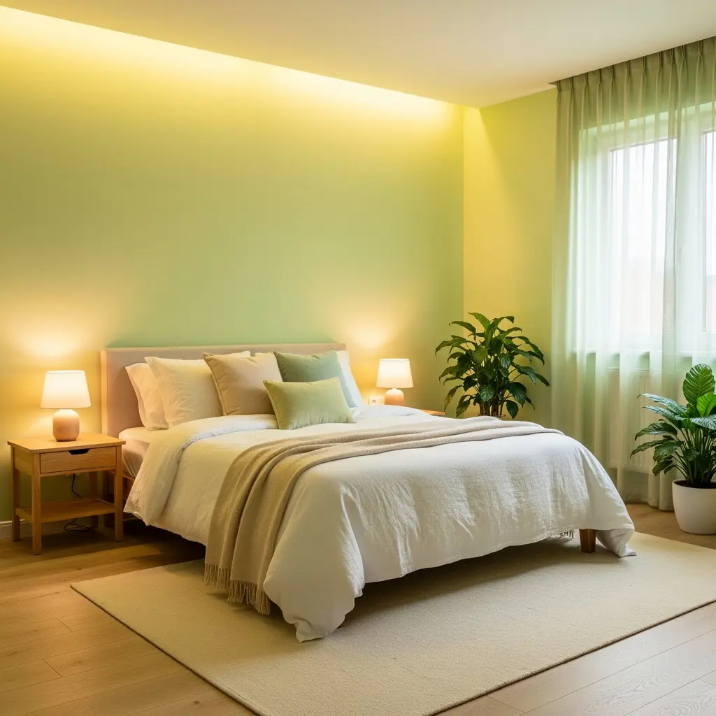 Dreamy Lemon Green Bedroom