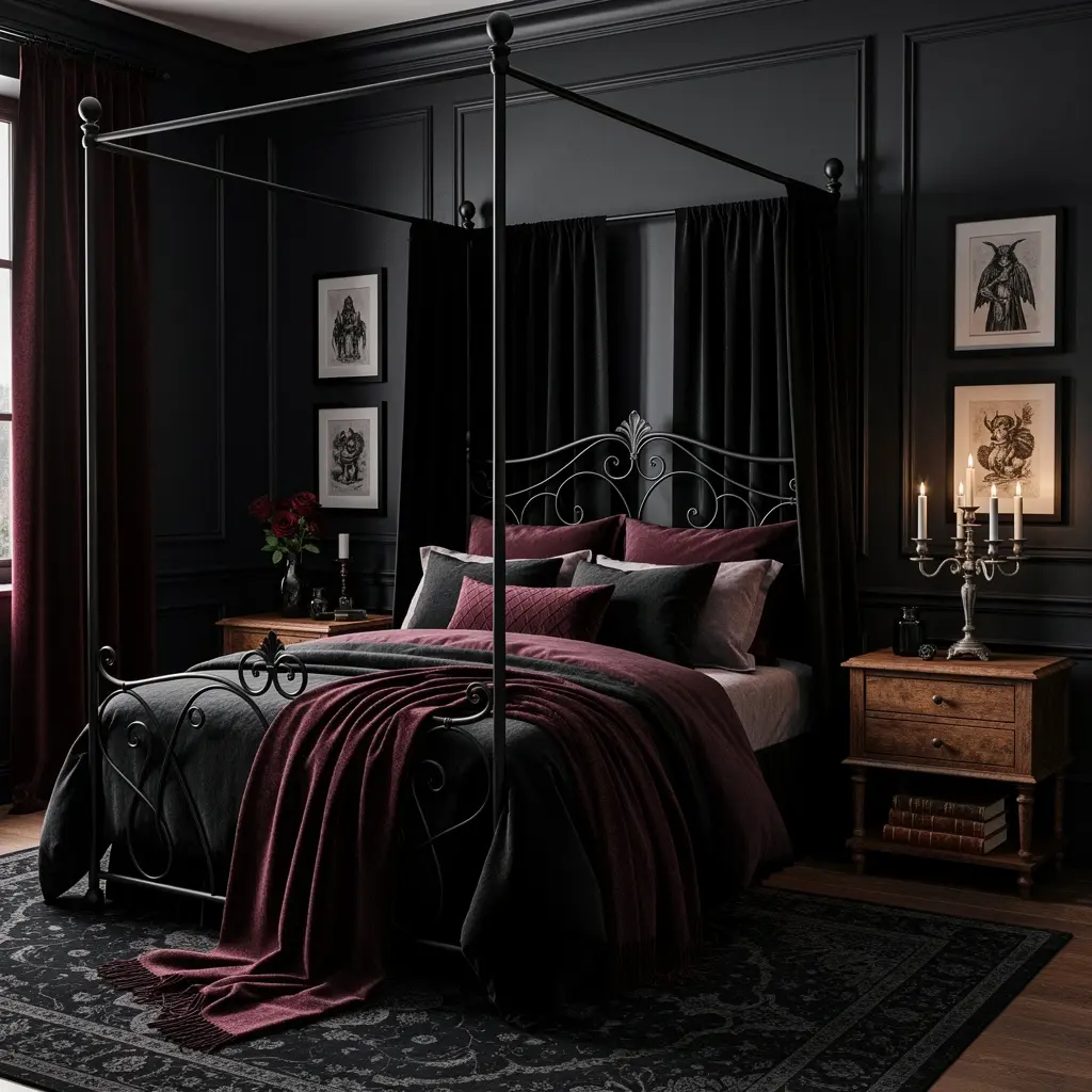 Dark Romantic Gothic Bedroom Decor
