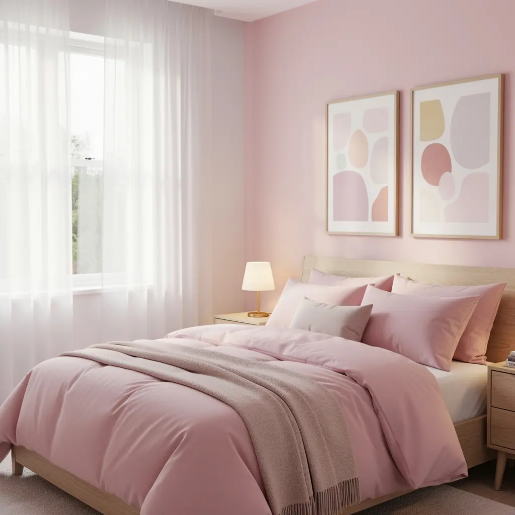Pink Pastel Bedroom Setup