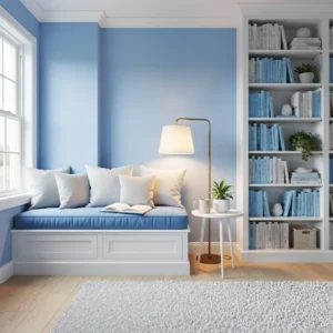 10 Sky Blue and White Reading Nook Ideas for a Cozy, Calming Corner