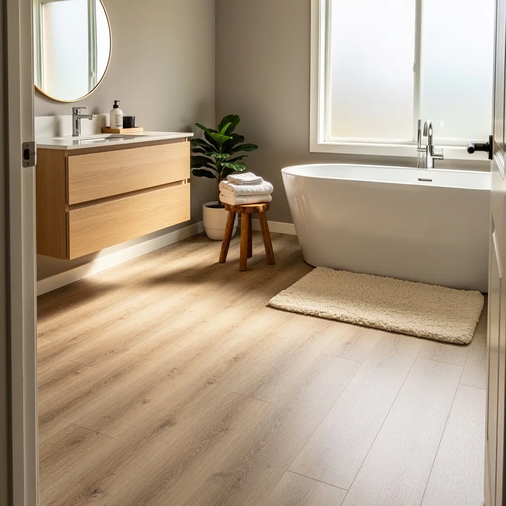 Cozy Bathroom Flooring