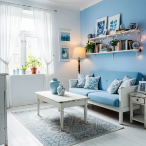 10 Sky Blue and White Apartment Decor Ideas for Small Spaces and Rentals