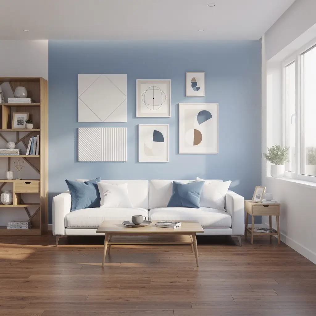 Sky Blue and White Wall Decor