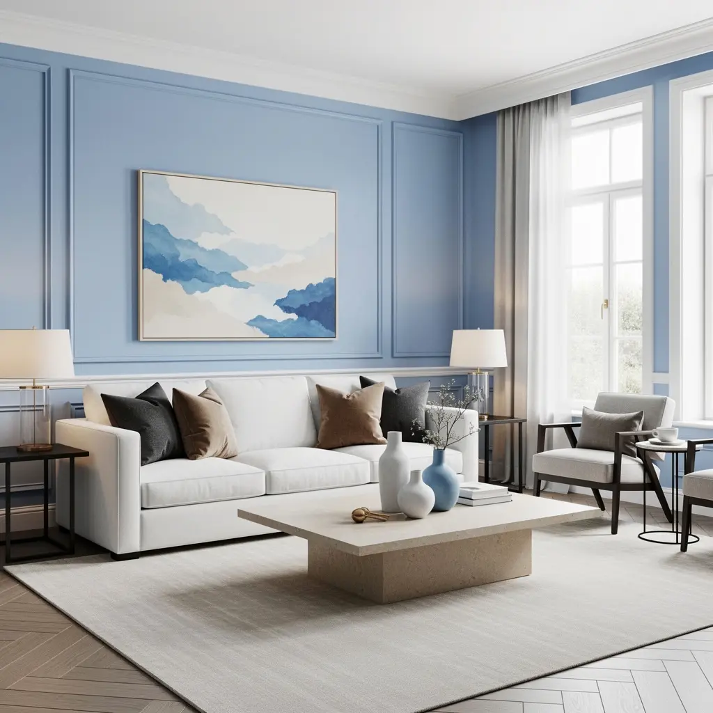Sky Blue and White Home Decor