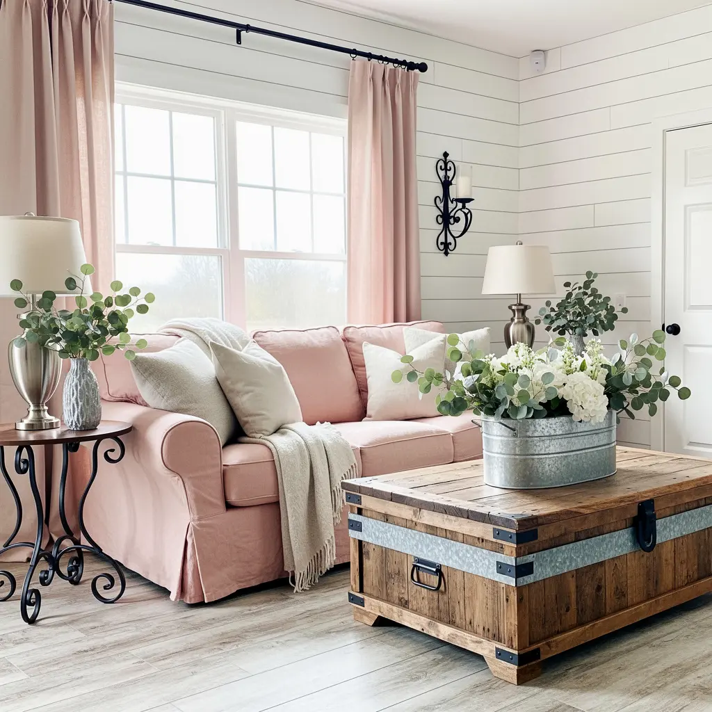 Blush Pink Farmhouse Decor